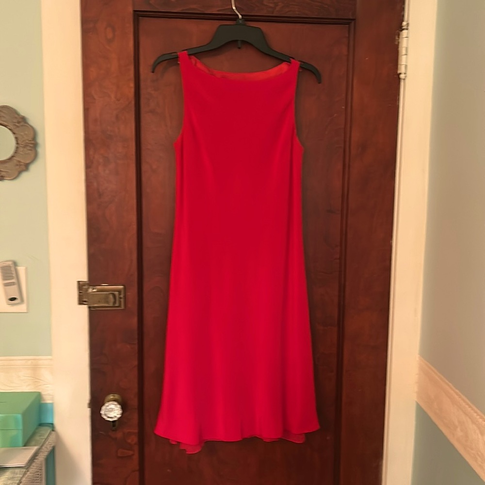 Jones New York pink silk sleeveless dress. - Picture 2 of 9